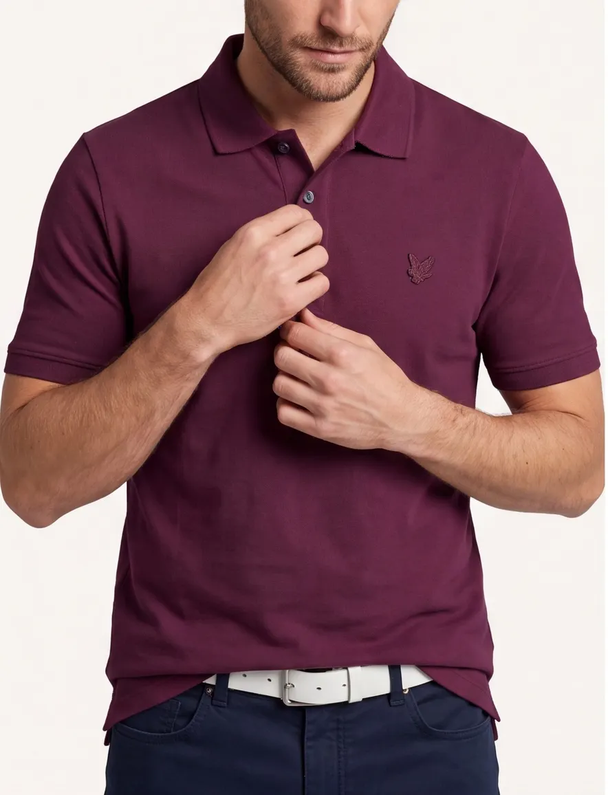 poloshirt korte mouw rood Lyle & Scott