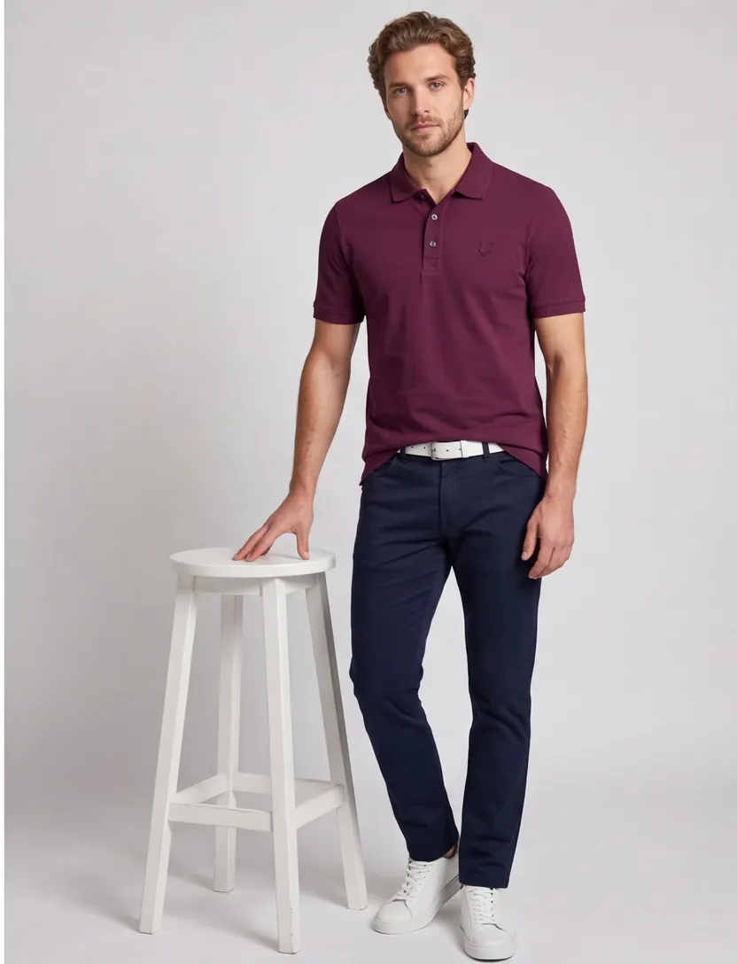 poloshirt korte mouw Lyle & Scott rood