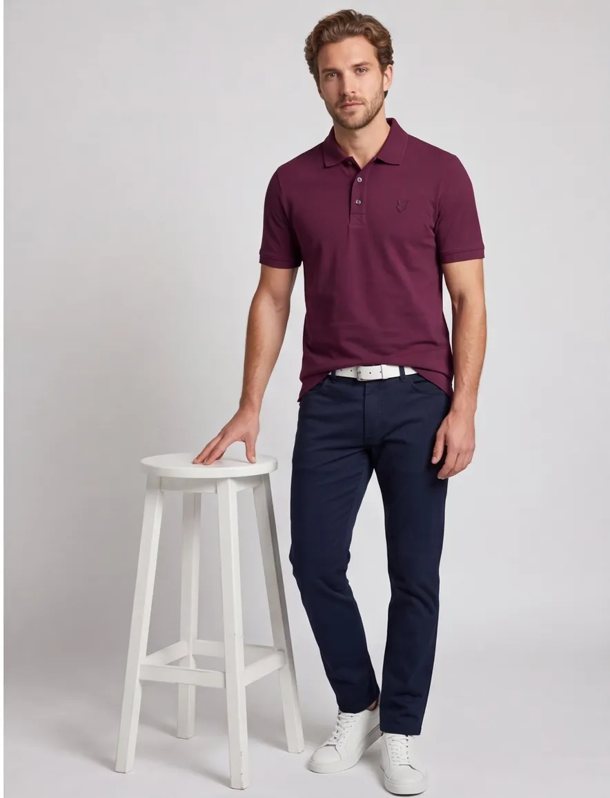 poloshirt korte mouw rood Lyle & Scott