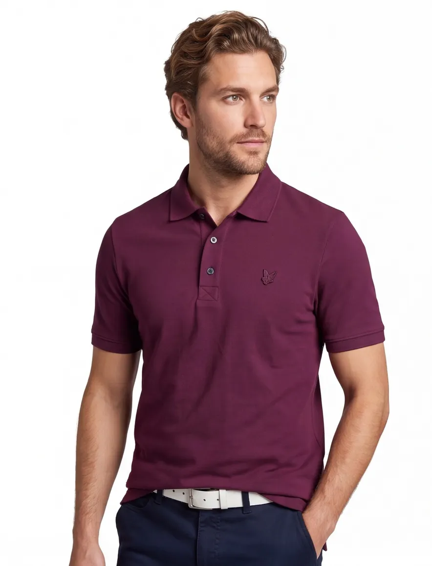 poloshirt korte mouw rood Lyle & Scott