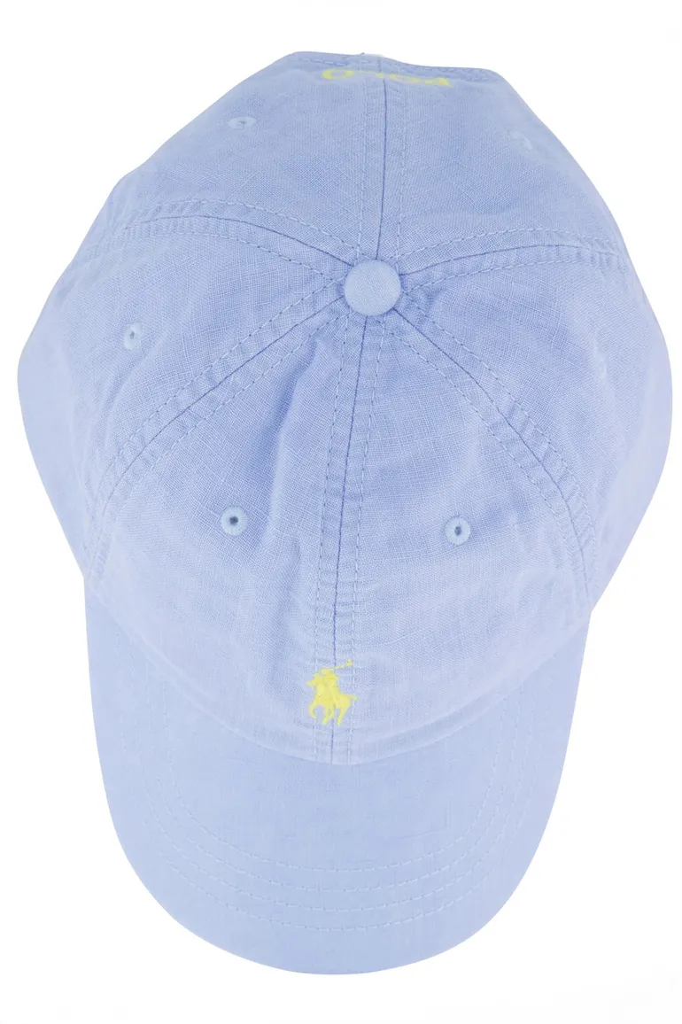 Polo Ralph Lauren pet lichtblauw met logo effen