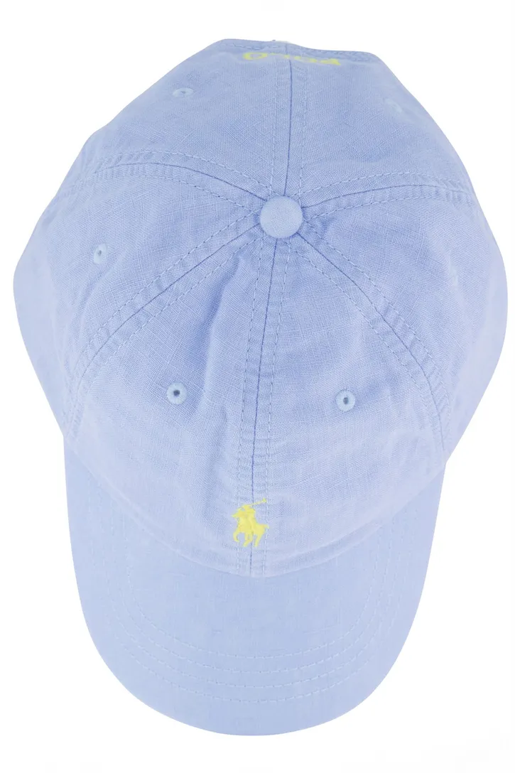 Polo Ralph Lauren pet lichtblauw met logo katoen