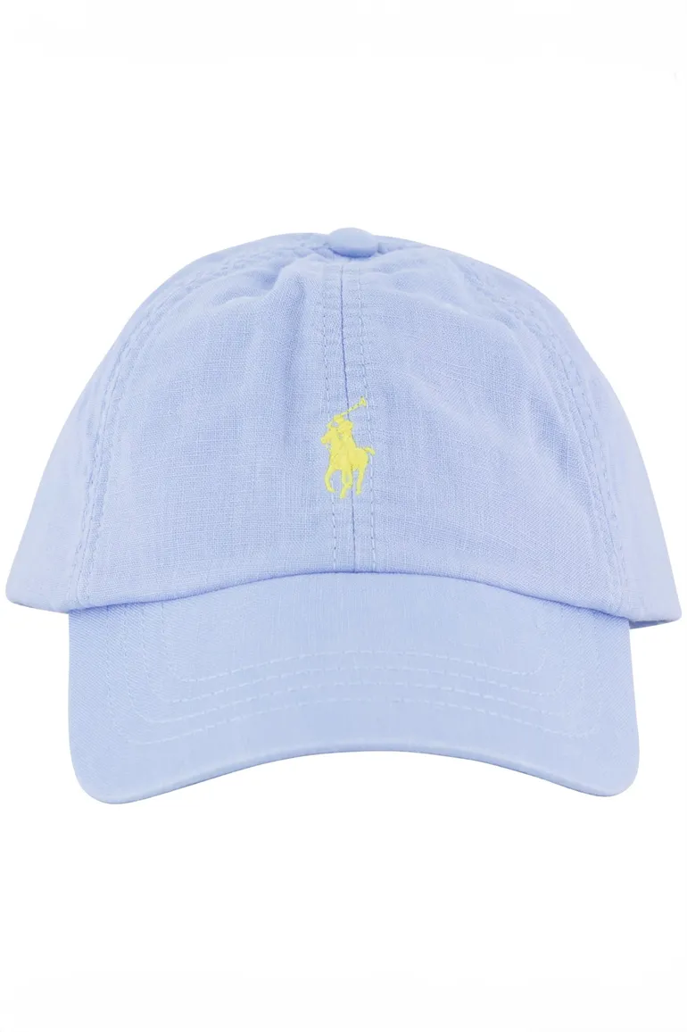 Polo Ralph Lauren pet lichtblauw met logo effen