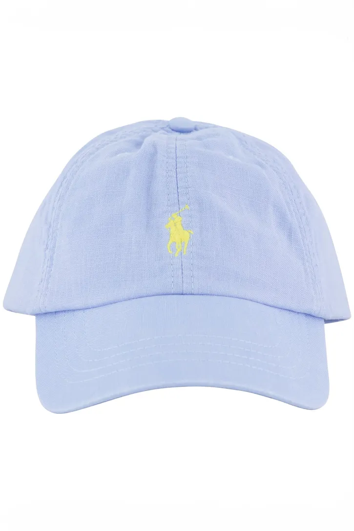 Polo Ralph Lauren pet lichtblauw met logo katoen