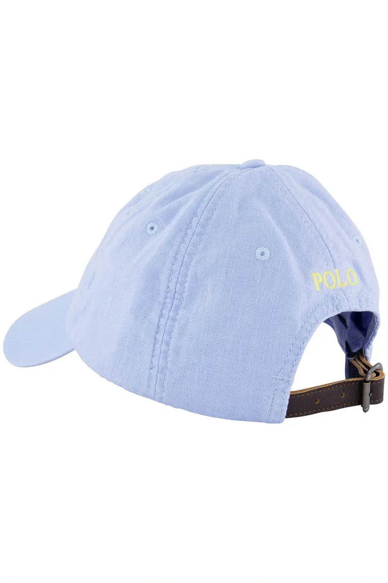 Polo Ralph Lauren pet lichtblauw met logo effen