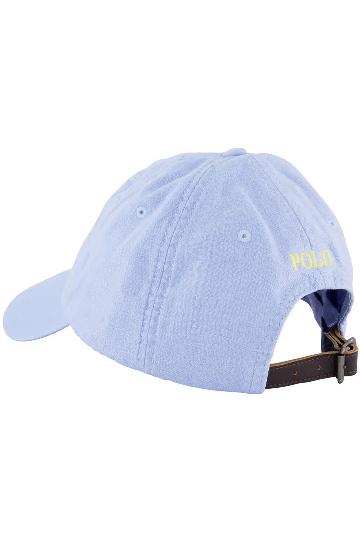 Polo Ralph Lauren pet lichtblauw met logo katoen