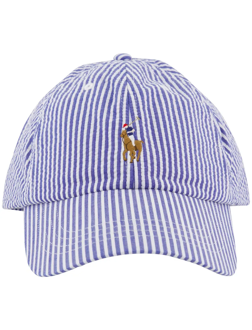 Polo Ralph Lauren pet blauw wit gestreept katoen