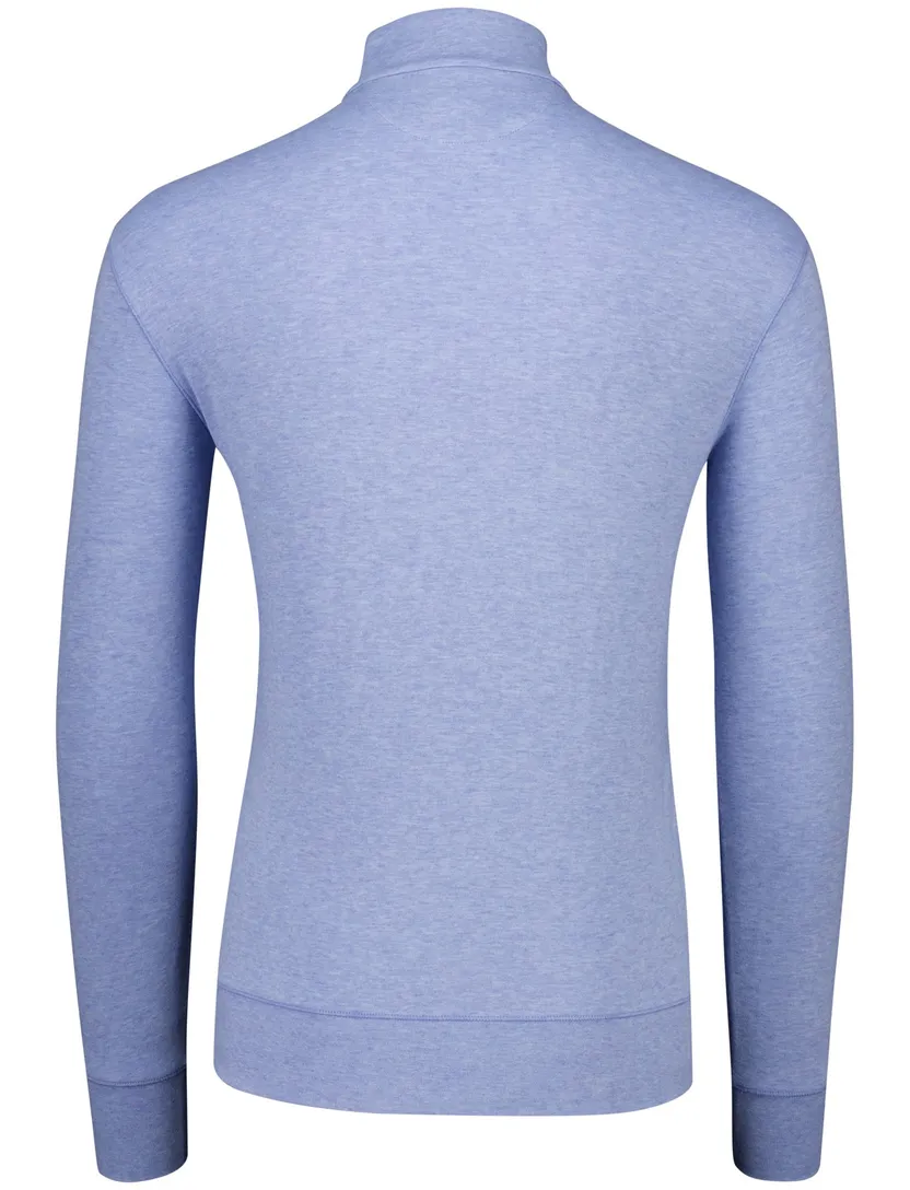 Polo Ralph Lauren half zip trui lichtblauw katoen