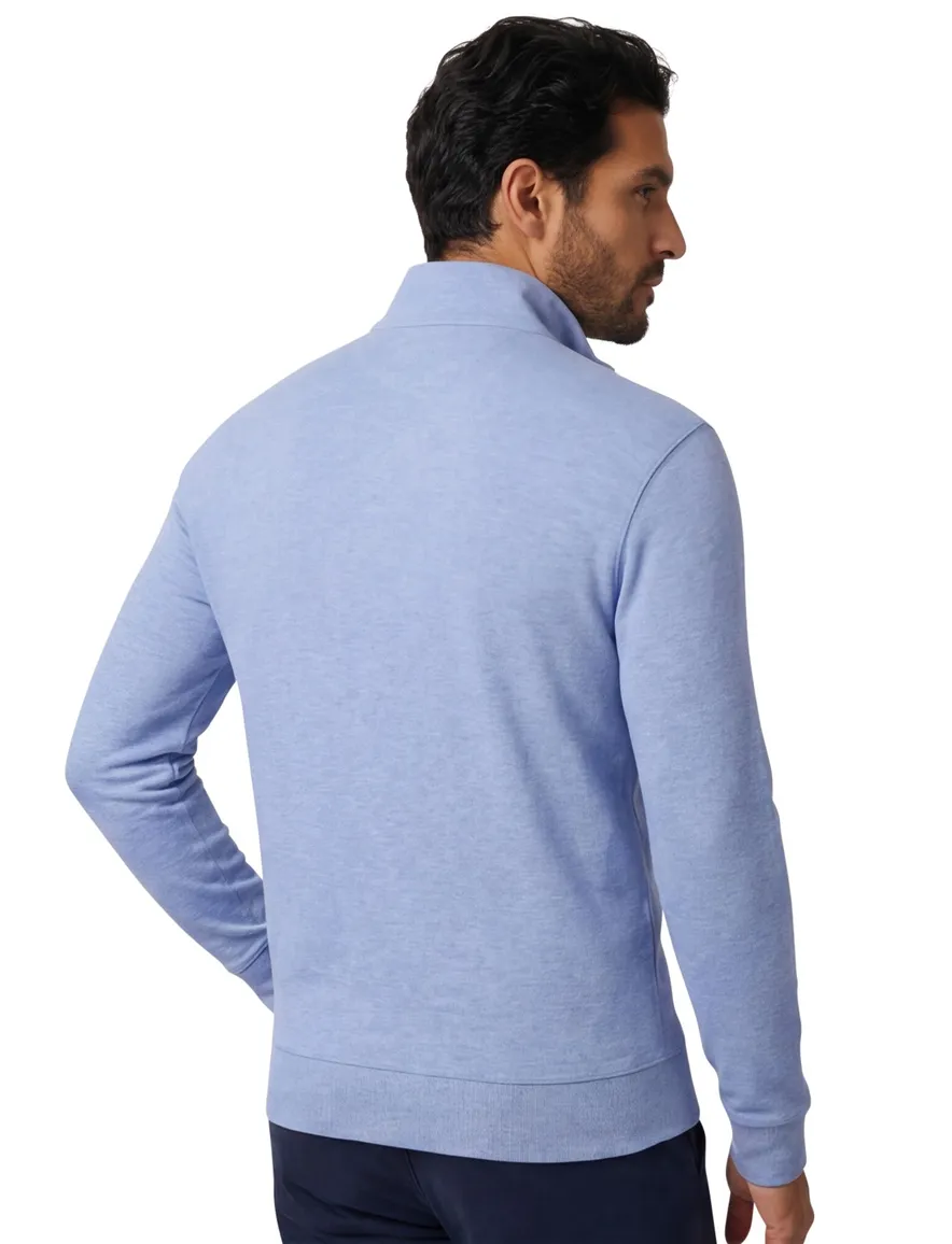 Polo Ralph Lauren half zip trui lichtblauw gemêleerd