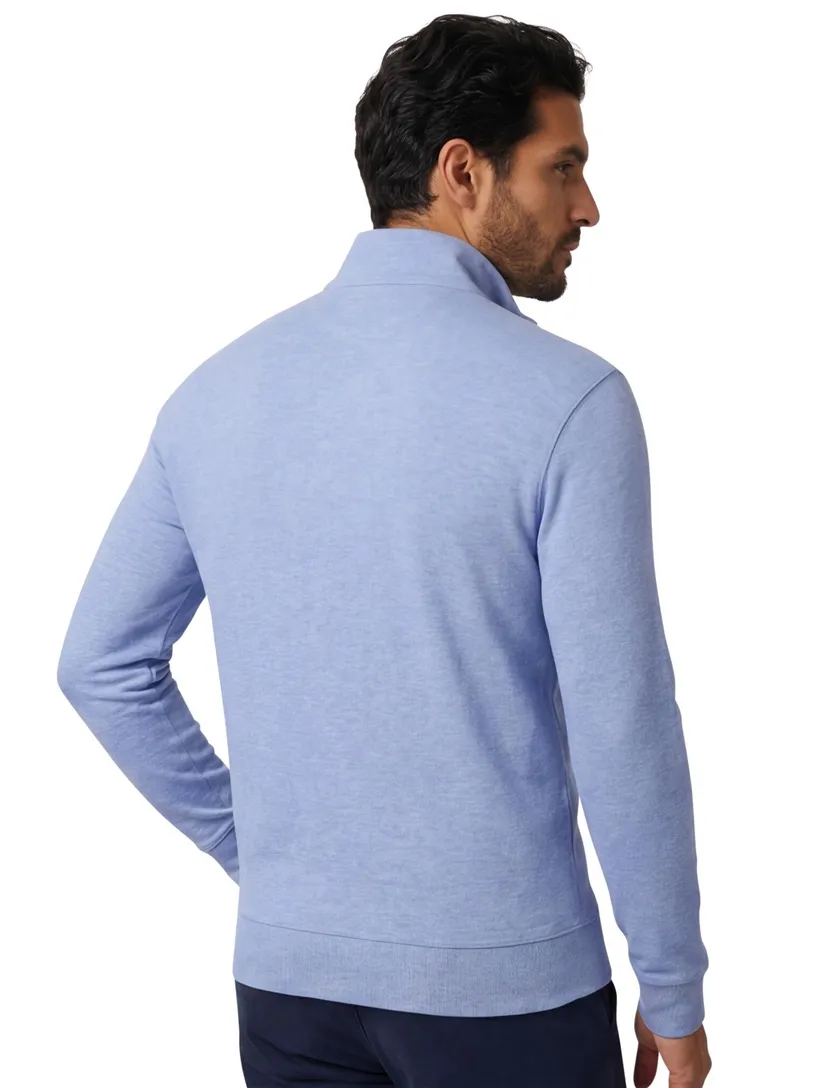 Polo Ralph Lauren half zip trui lichtblauw katoen