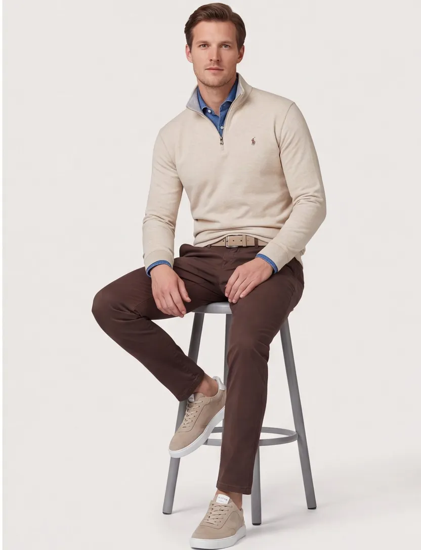 Polo Ralph Lauren trui beige gemêleerd katoen