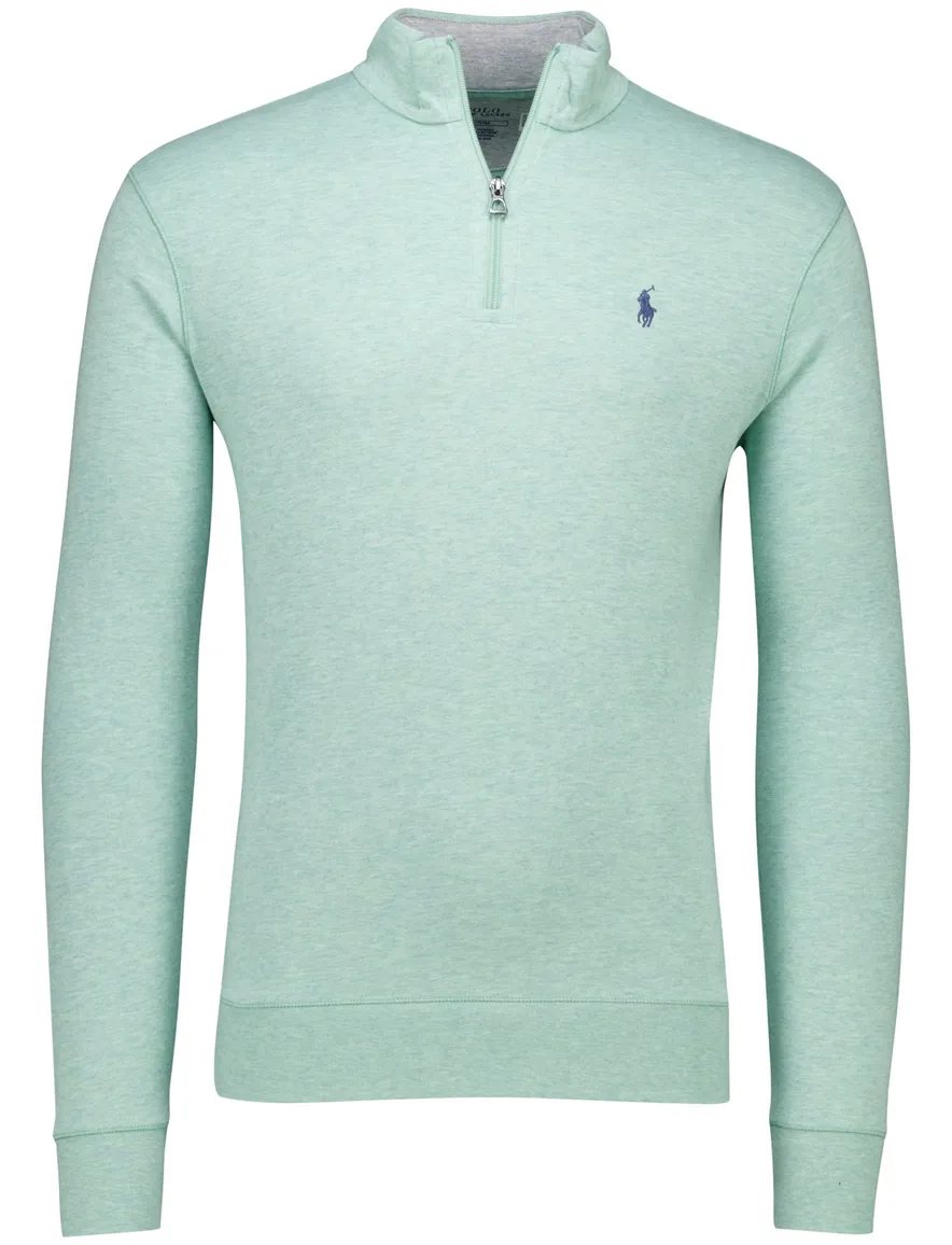 Polo Ralph Lauren half zip trui groen gemêleerd