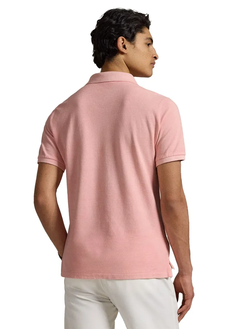 katoenen Polo Ralph Lauren polo roze effen