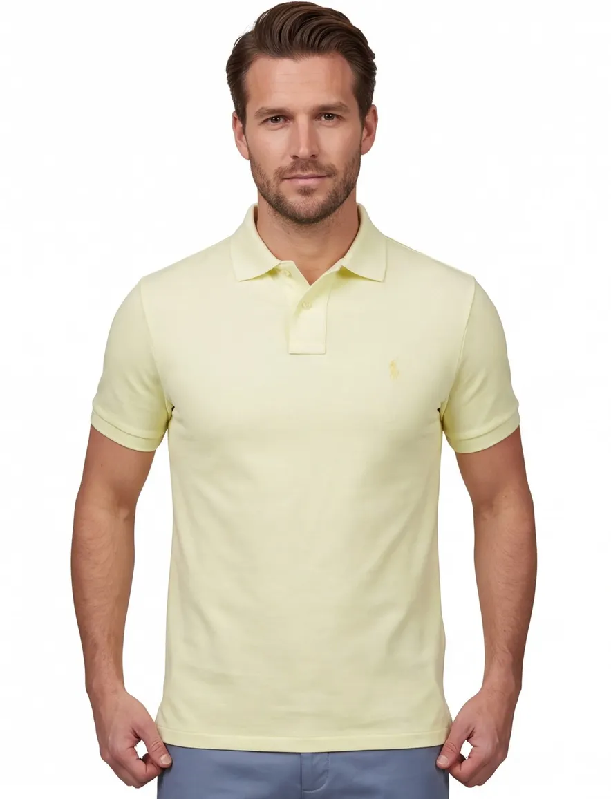 Polo Ralph Lauren polo lime effen katoen