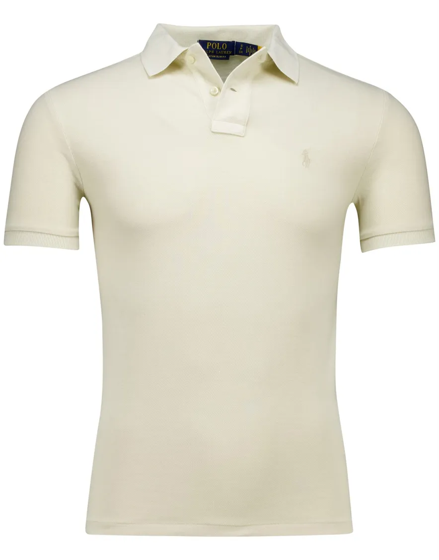 Polo Ralph Lauren polo beige custom slim fit effen