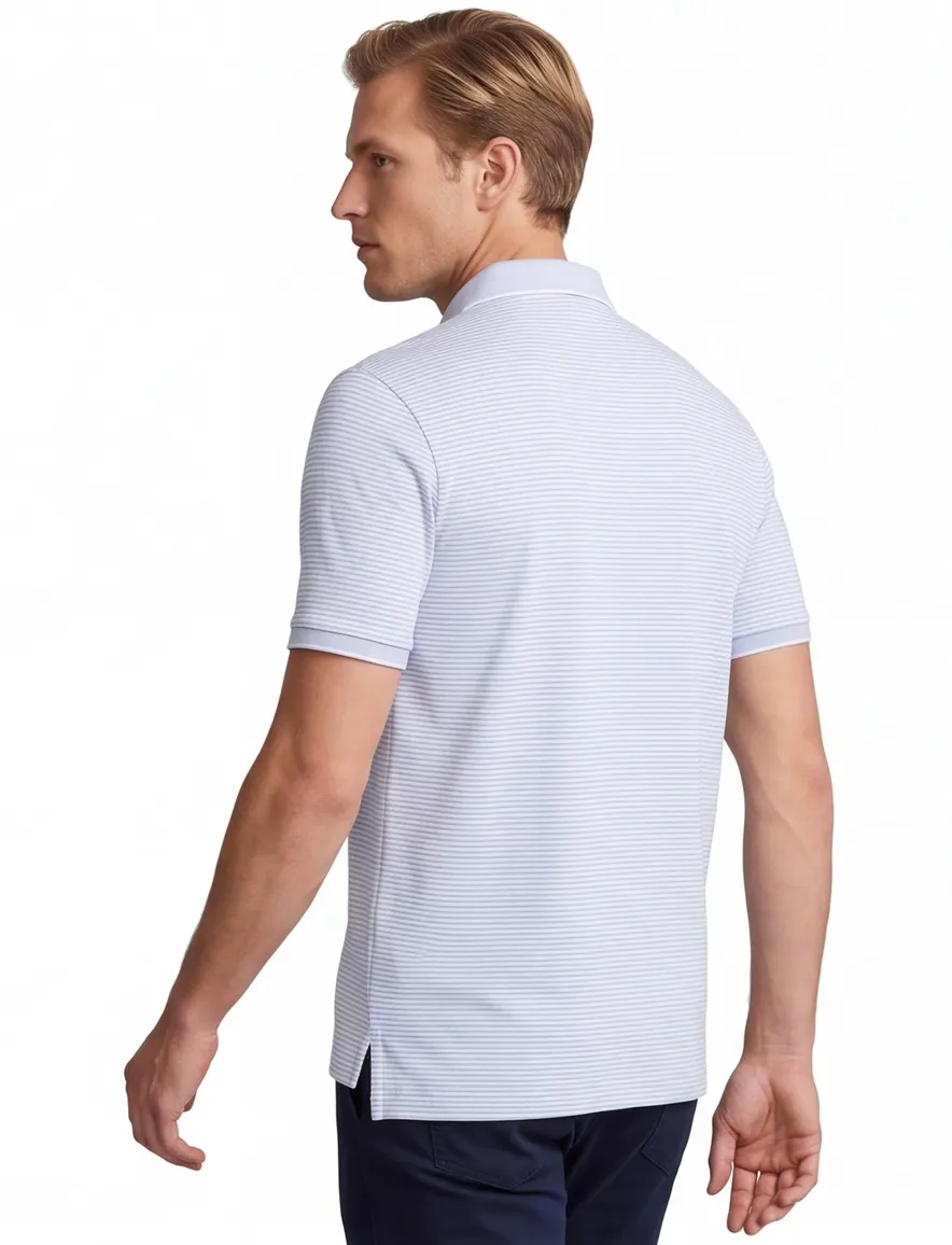 katoenen Polo Ralph Lauren polo lichtblauw gestreept