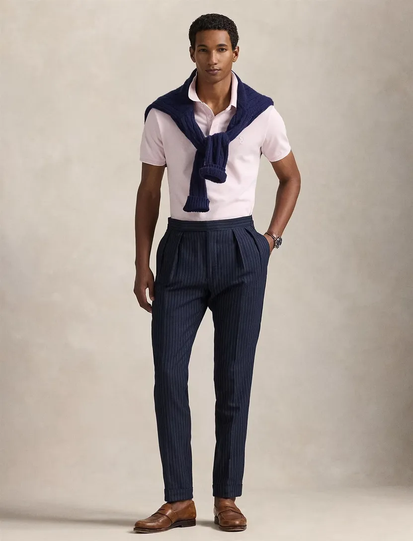 katoenen Polo Ralph Lauren polo effen roze