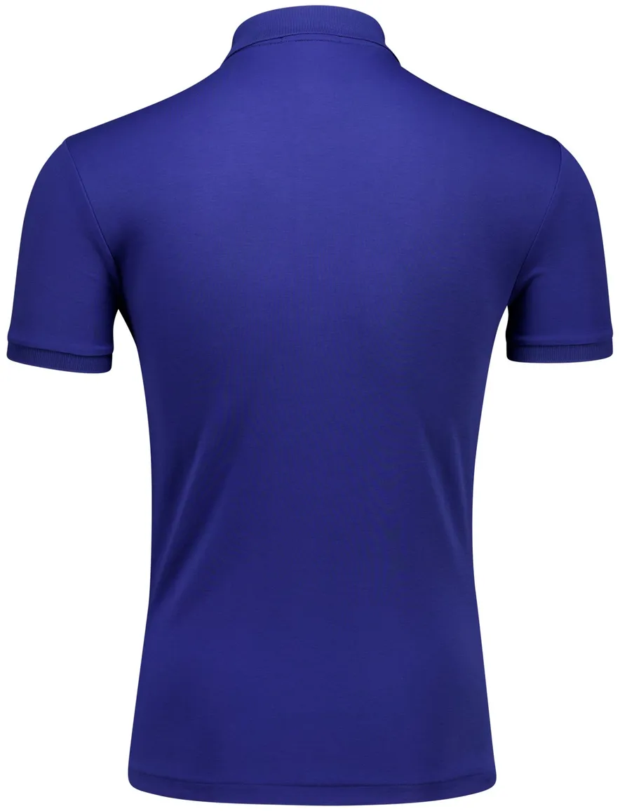 poloshirt korte mouw blauw Polo Ralph Lauren Custom Slim Fit