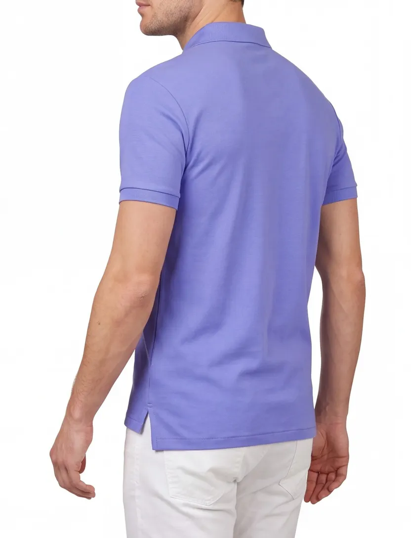 Polo Ralph Lauren polo blauw custom slim fit korte mouw