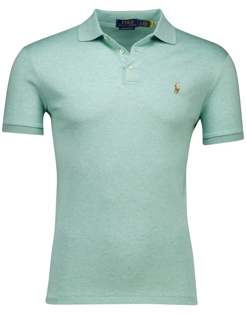 Polo Ralph Lauren polo groen custom slim fit gemêleerd