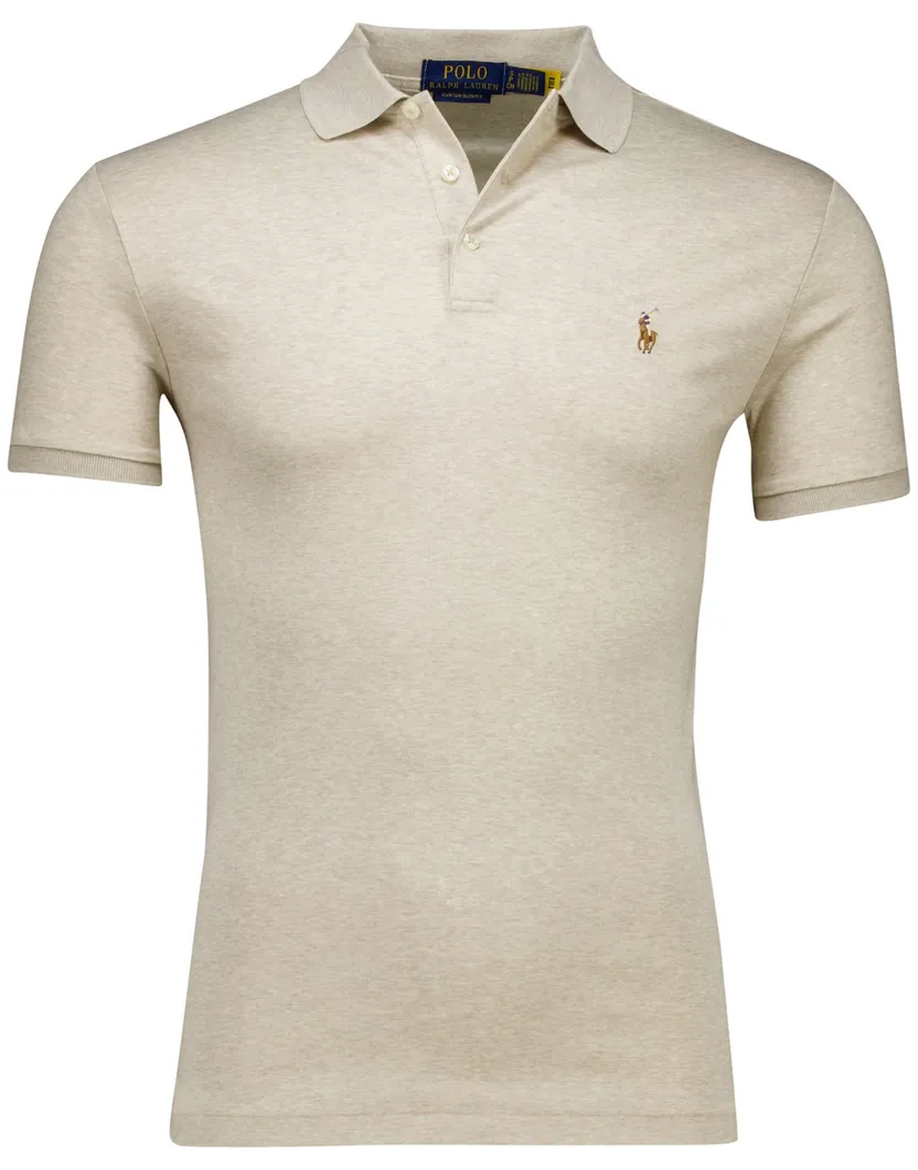Polo Ralph Lauren polo beige gemeleerd korte mouw