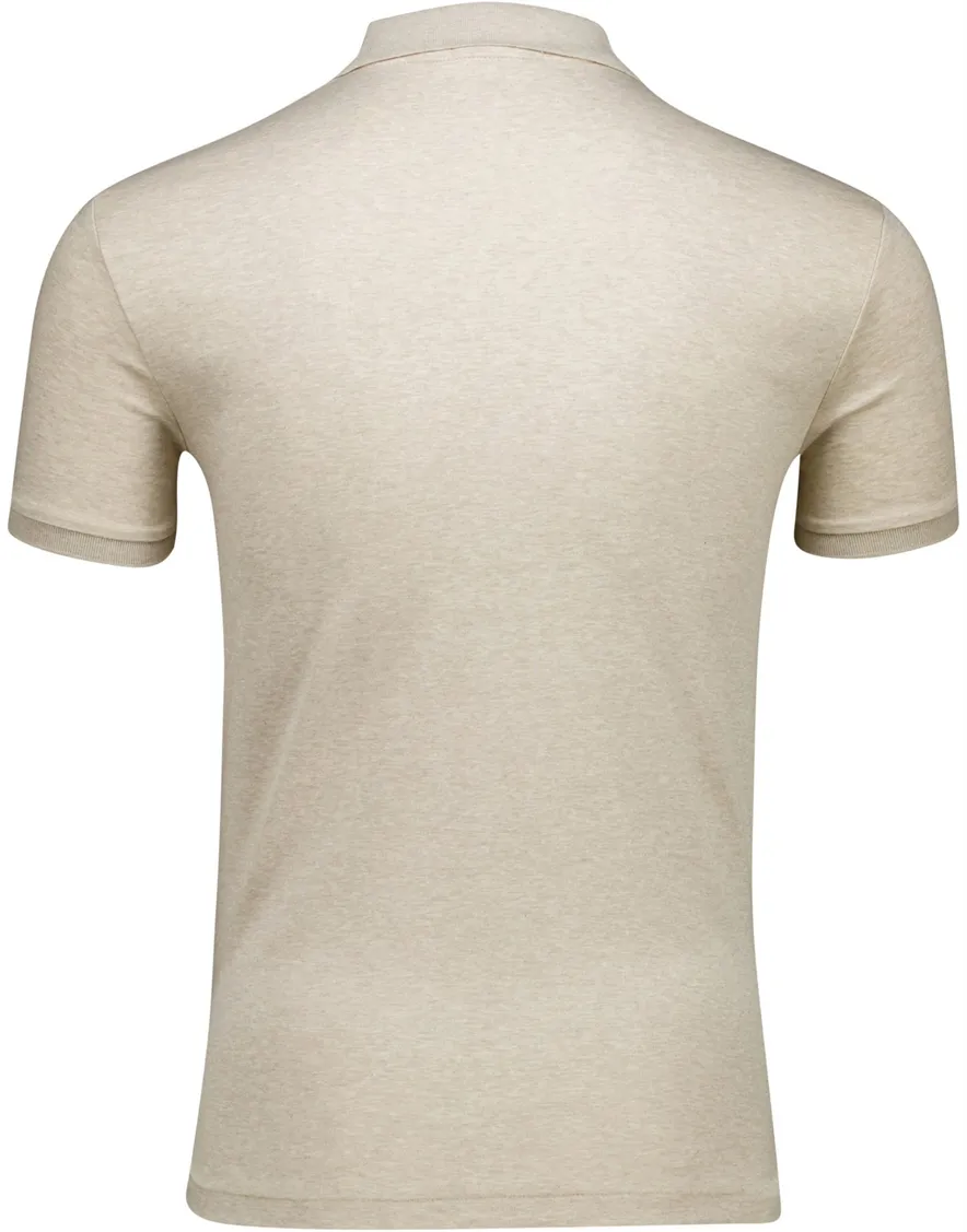 Polo Ralph Lauren polo beige gemeleerd slim fit