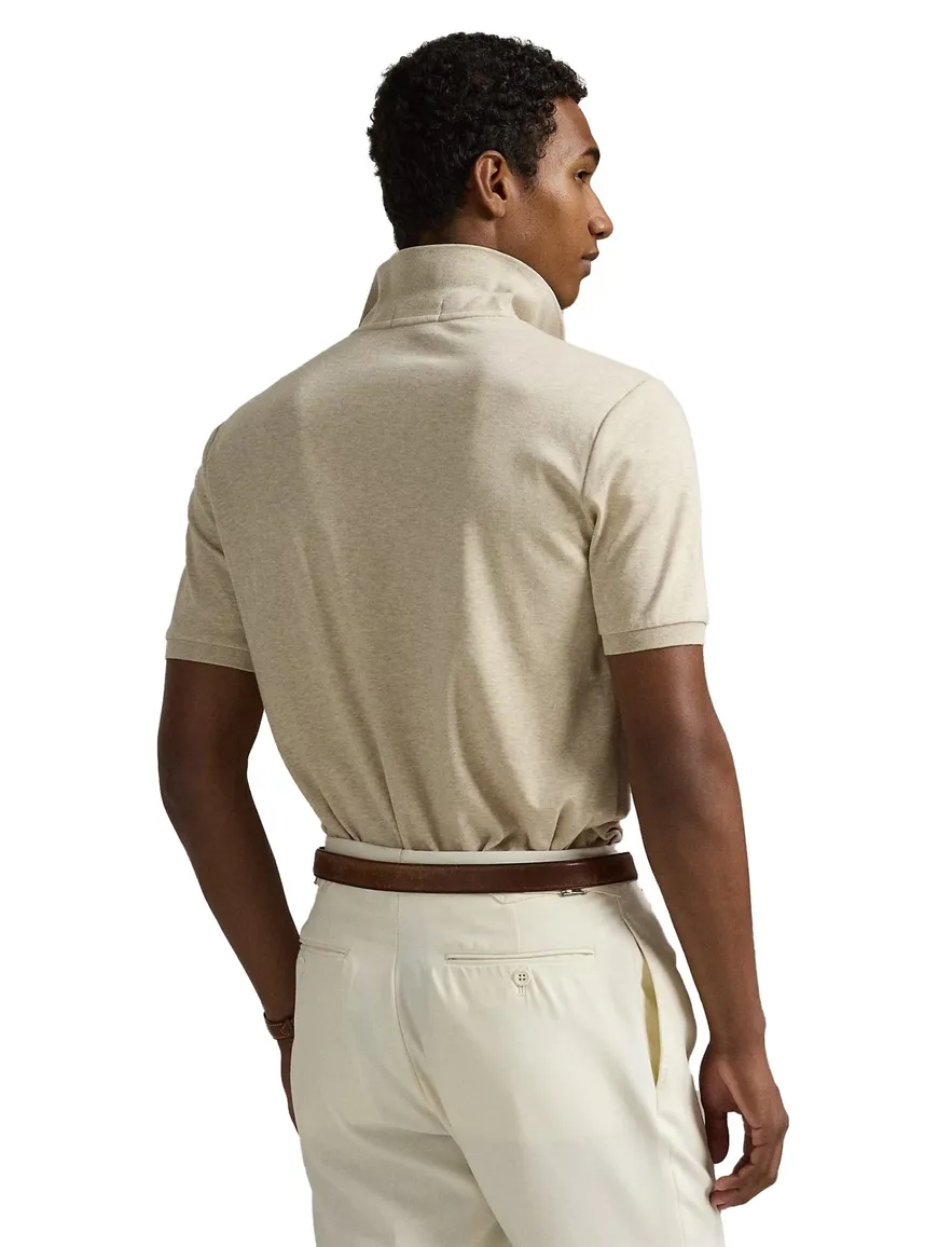 Polo Ralph Lauren polo beige gemeleerd slim fit