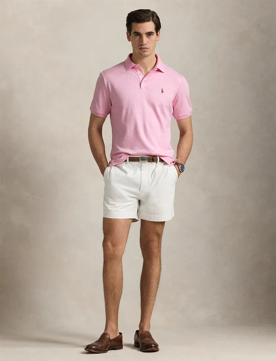 Polo Ralph Lauren Custom Slim Fit polo roze