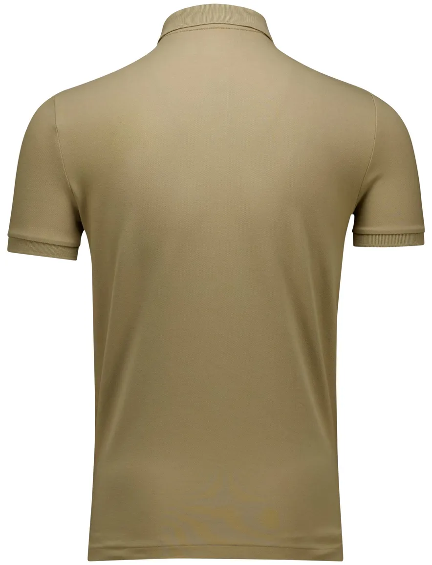 poloshirt korte mouw khaki Polo Ralph Lauren Custom Slim Fit
