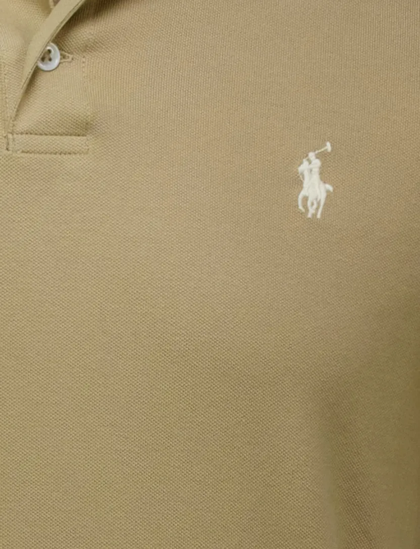 poloshirt korte mouw Polo Ralph Lauren Custom Slim Fit khaki