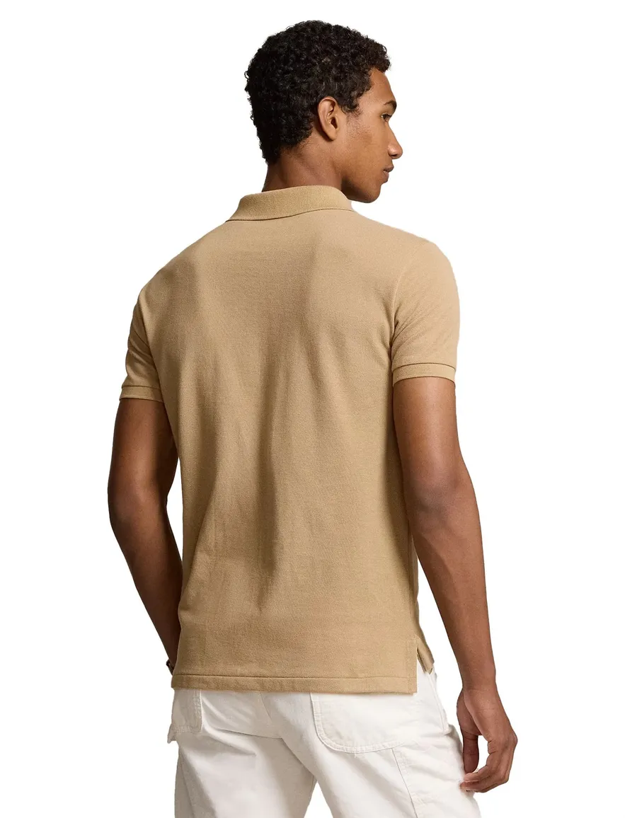 poloshirt korte mouw khaki Polo Ralph Lauren Custom Slim Fit
