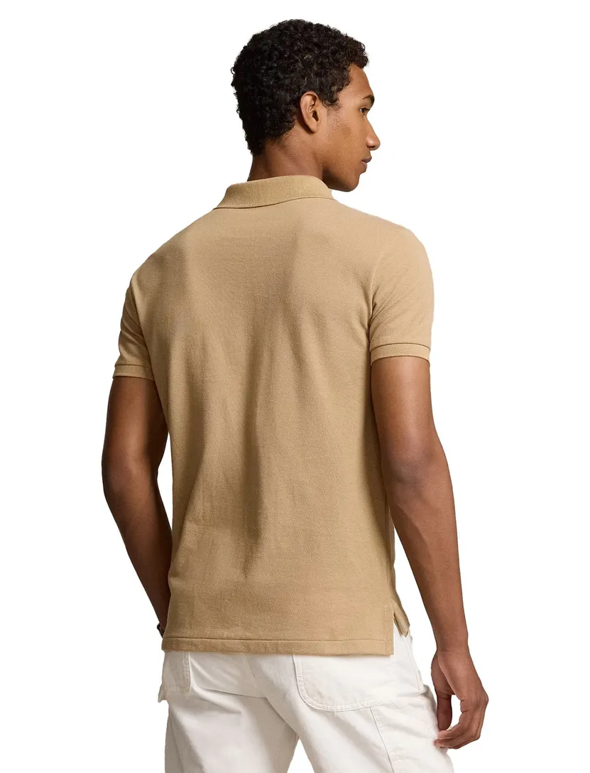 poloshirt korte mouw Polo Ralph Lauren Custom Slim Fit khaki