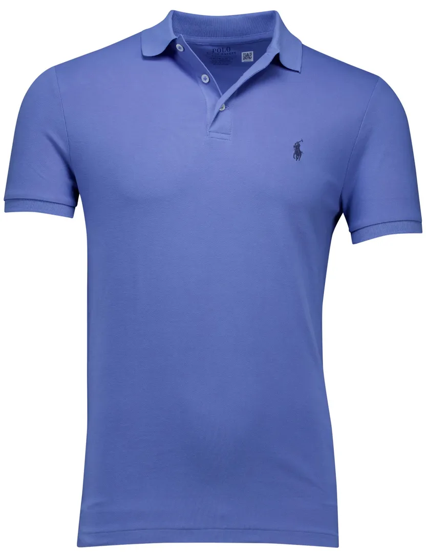 modieuze blauwe Polo Ralph Lauren polo custom slim fit