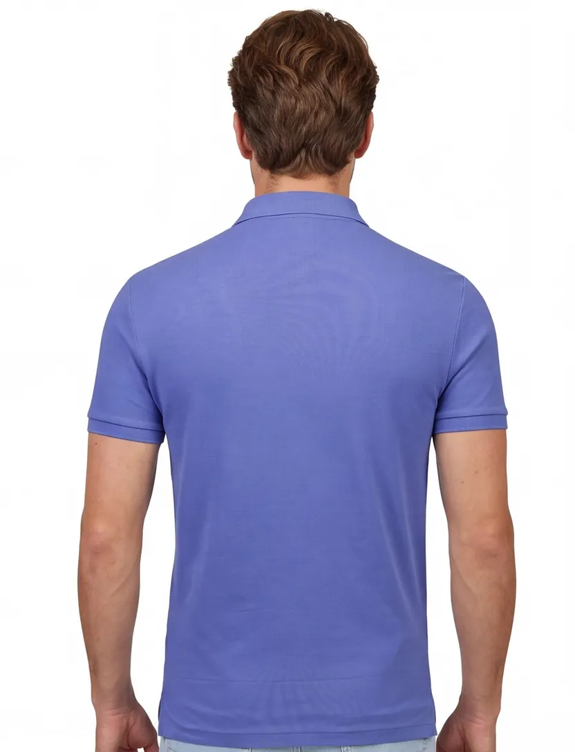 modieuze blauwe Polo Ralph Lauren polo custom slim fit