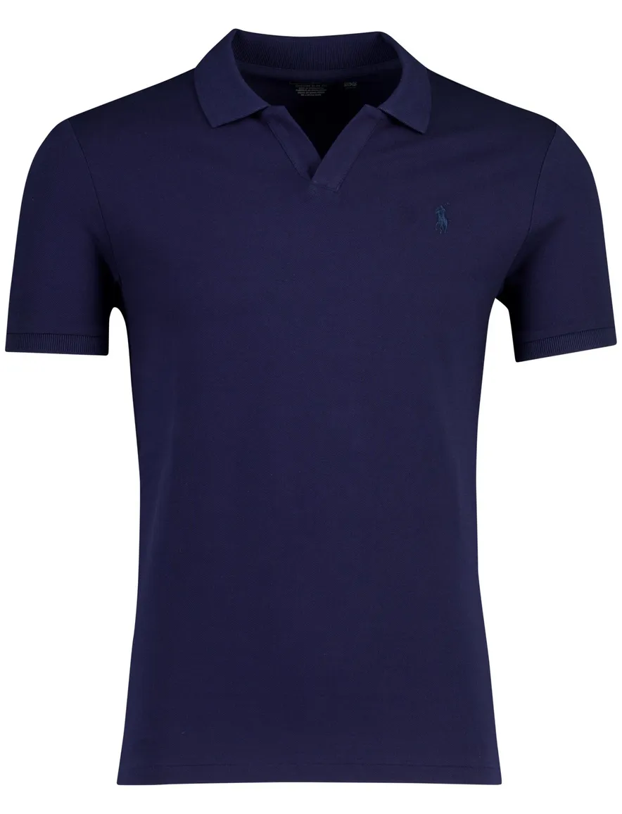 Poloshirt Polo Ralph Lauren v-hals donkerblauw pique