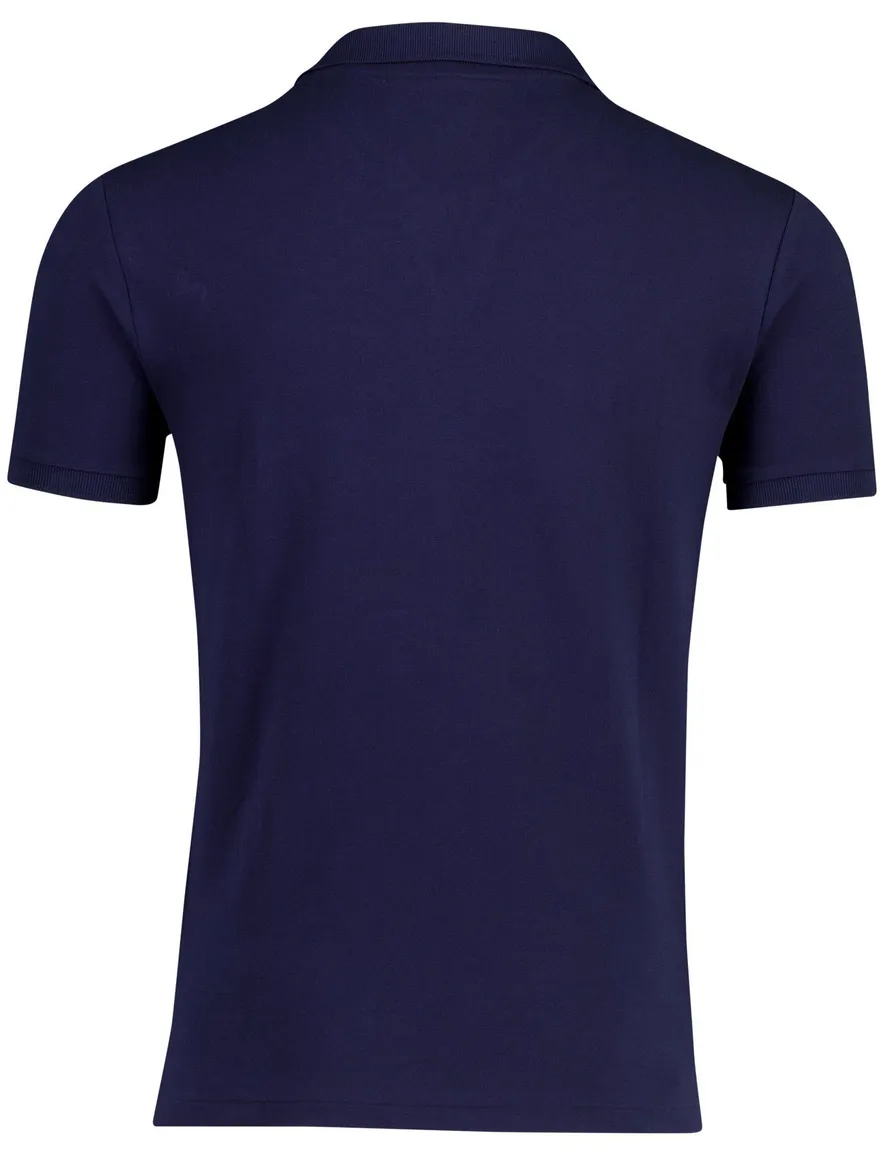 Poloshirt Polo Ralph Lauren v-hals donkerblauw pique