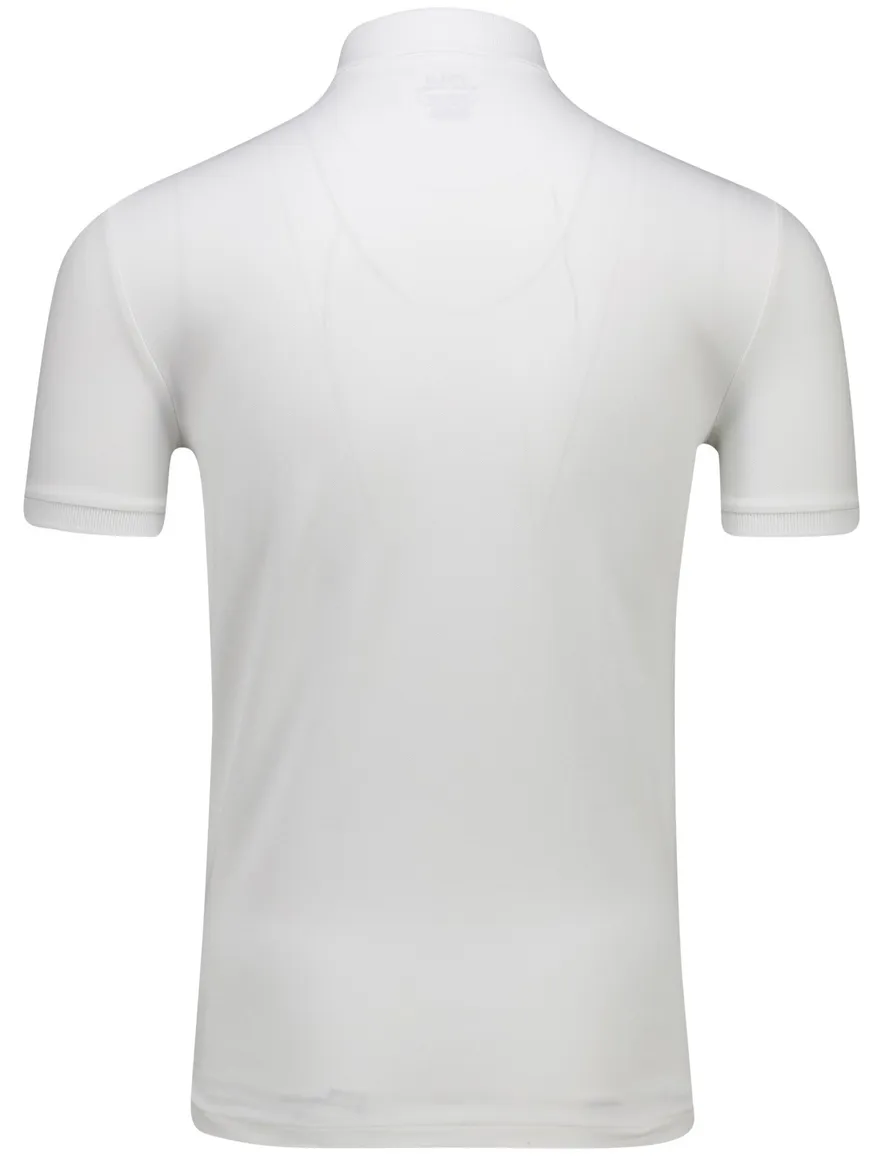 Ralph Lauren polo effen pique Custom Slim Fit wit