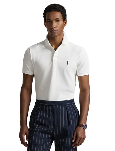 Polo Ralph Lauren Polo Ralph Lauren Slim Fit poloshirt wit lange mouw