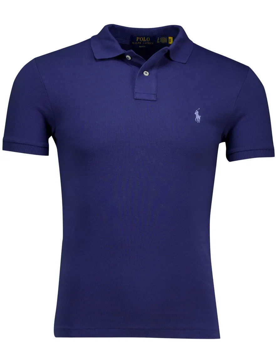 Polo Ralph Lauren polo donkerblauw effen slim fit