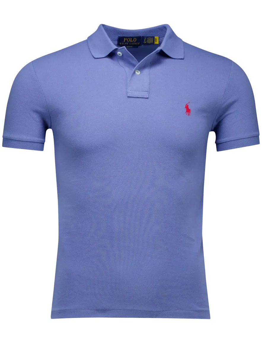 sportief Polo Ralph Lauren polo effen blauw