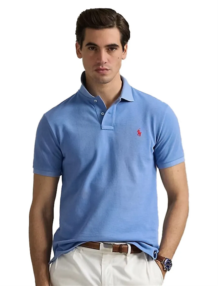 sportief Polo Ralph Lauren polo effen blauw