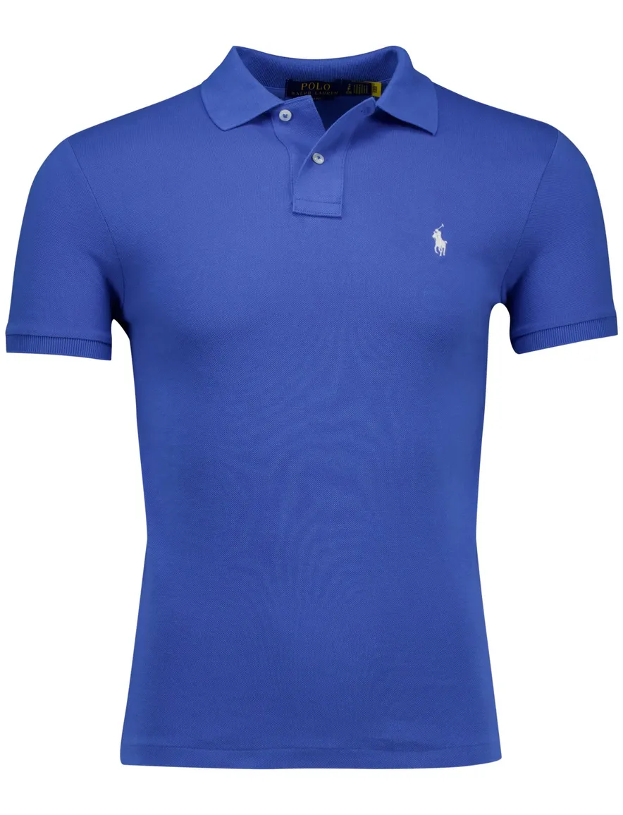 Polo Ralph Lauren polo blauw effen slim fit katoen