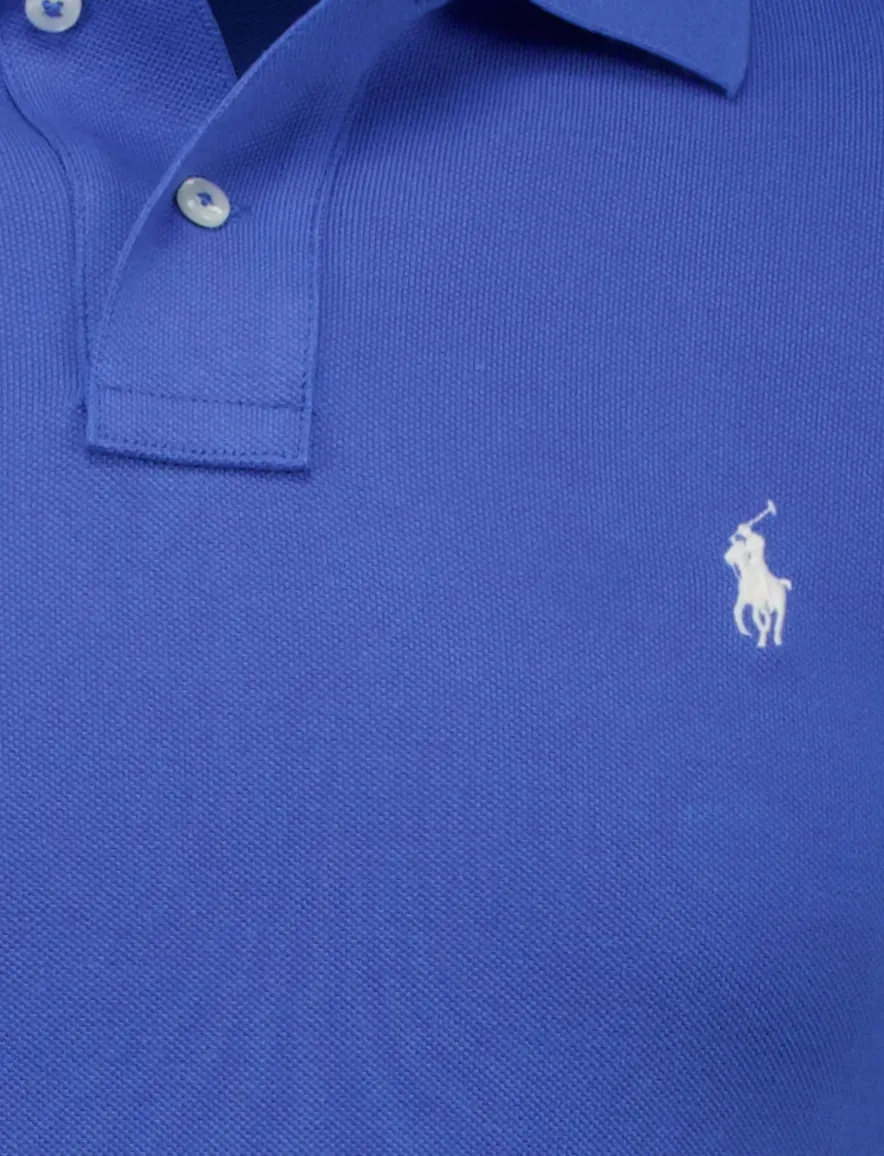 Polo Ralph Lauren polo blauw effen slim fit katoen