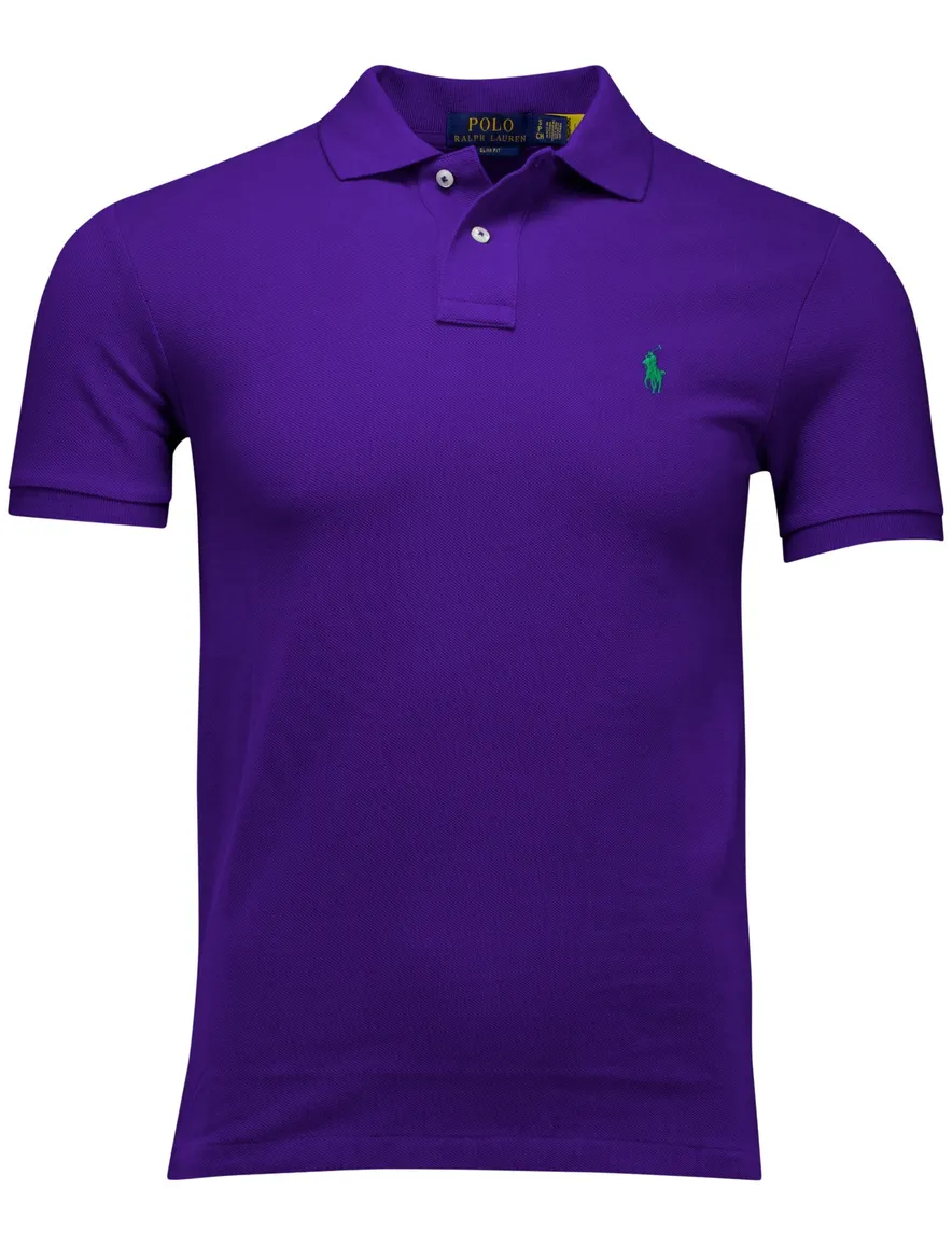 klassiek Poloshirt Polo Ralph Lauren Slim Fit paars