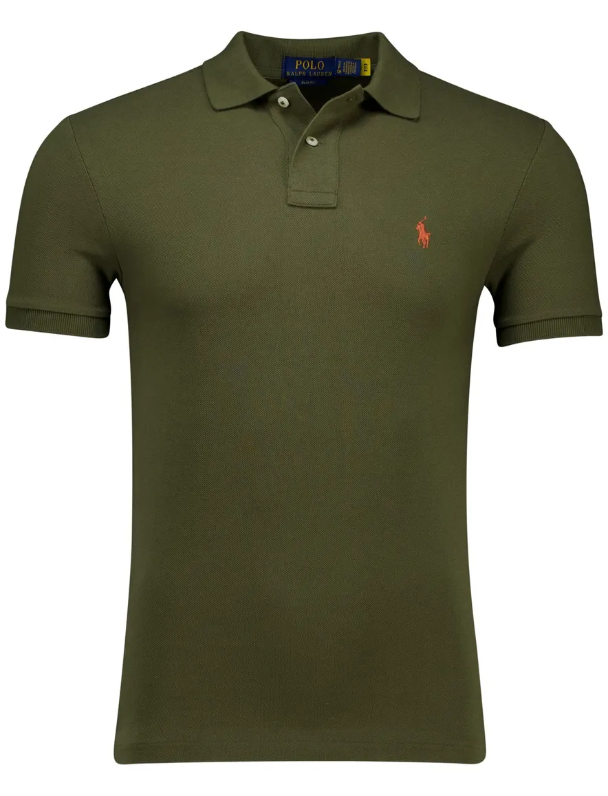 Polo Ralph Lauren Slim Fit polo groen pique katoen