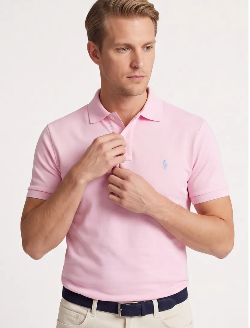 katoenen Polo Ralph Lauren polo roze normale fit