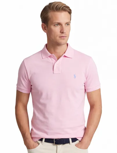 Polo Ralph Lauren Polo Ralph Lauren polo roze katoen slim fit