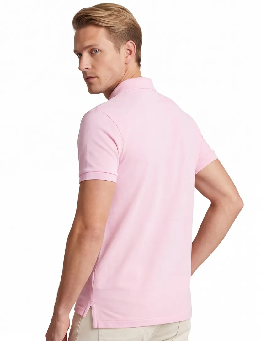 katoenen Polo Ralph Lauren polo roze normale fit