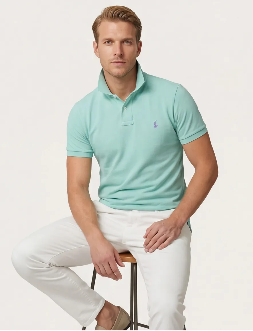 Polo Ralph Lauren poloshirt Slim Fit korte mouw groen
