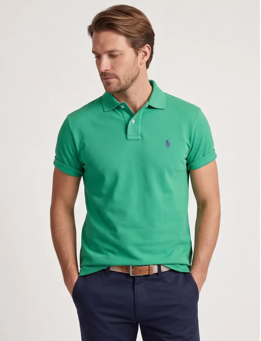 klassiek Polo Ralph Lauren polo effen groen